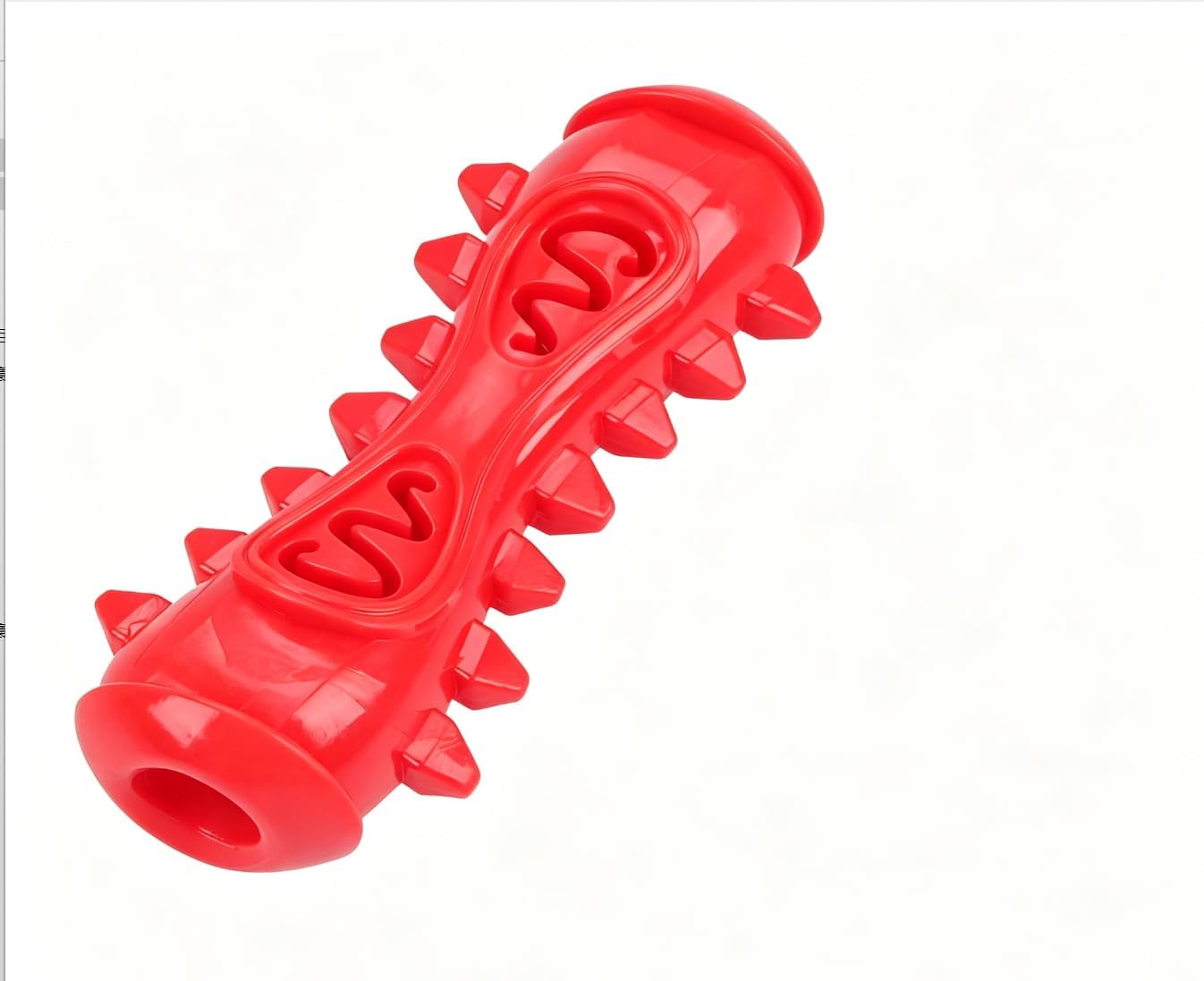 Bone-Shaped Dog Chewing Toys for Teeth Grinding, Cleaning, and Bite-Resistance | Food Dispenser Interactive Training Supplies for Small to Large Breeds (Red)