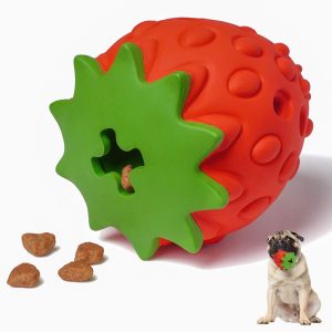 Dog Rubber Chew Toys,Treat Food Dispensing Toy Puzzle Toys Ball