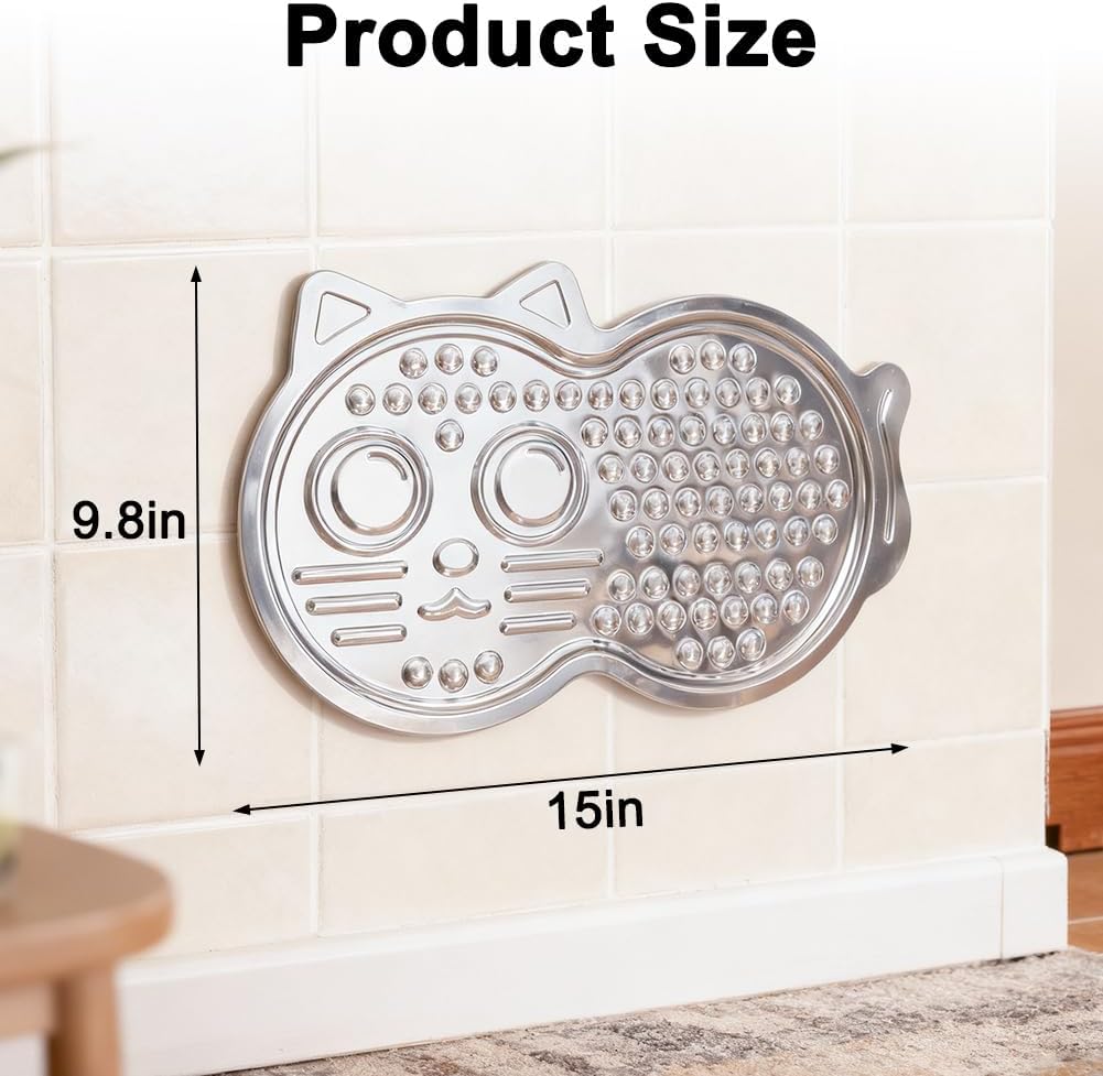 Stainless Steel Lick Mat for Dogs & Cats, Suction Cup Slow Feeder - Image 2