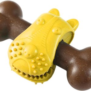 Food Dispensing Dog Toy Bone Shaped Puppy Teething Game