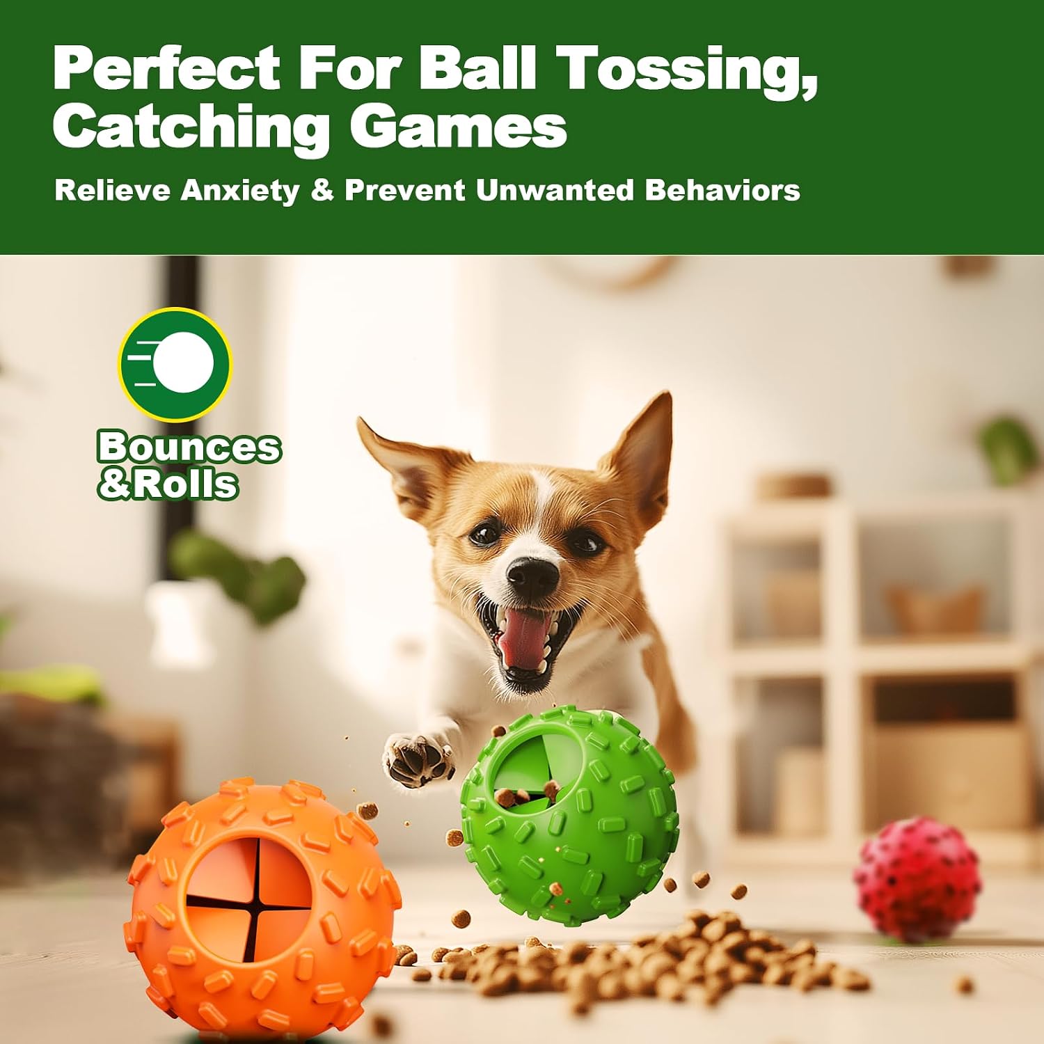 Dog Puzzle Toy 2 Pack – Cognitive Dog Treat Toy,Interactive Dog Toys for Treat Dispensing, Slow Feeder for Mental Stimulation & Anxiety Relief, Puppy Training Toy, Natural Rubber - Image 2