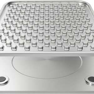 Double Wall Stainless Steel Lick Mat for Dogs & Cats - Chew Proof & Whisker Friendly, Non-Slip Base, for Calm Feeding & Anxiety Relief - Dishwasher Safe Slow Feeder Pad [1Pack]