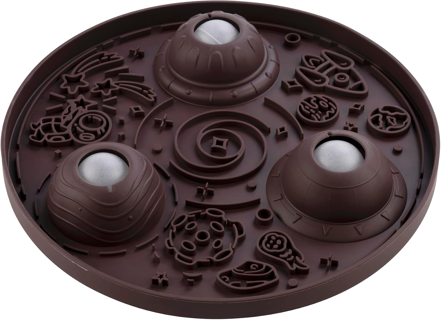 Nonslip Silicone Dog Slow Feeder Lick Mat with Rolling Balls