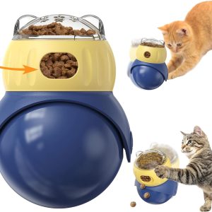 Cat Interactive Puzzle Toy, Adjustable Treat Dispenser